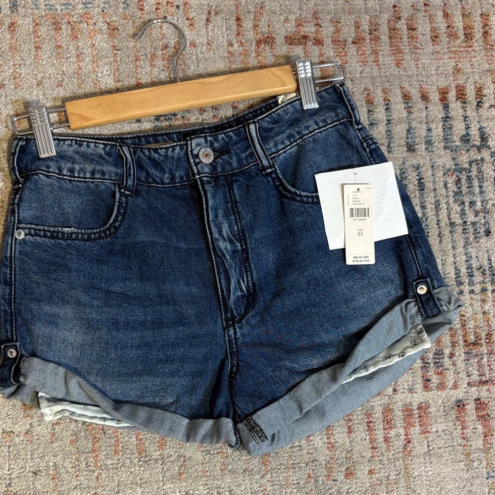 Anthropologie Dark Blue Jean Shorts